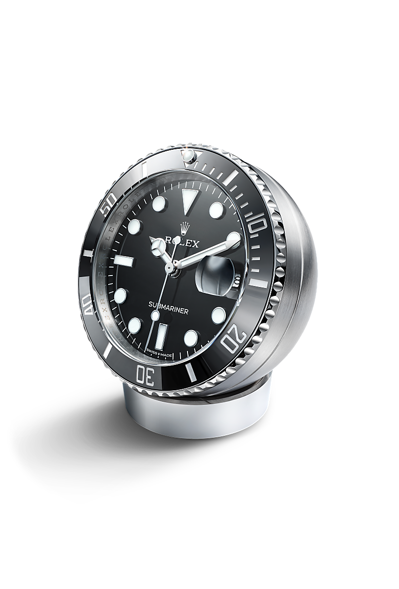 Rolex Submariner Date desk clock in Stainless steel, RMC C909010LN-0001 at Reeds Jewelers
